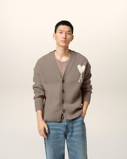 Cardigan Taupe Ami de Coeur En Laine