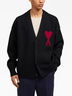 Cardigan Noir Ami de Coeur En Laine