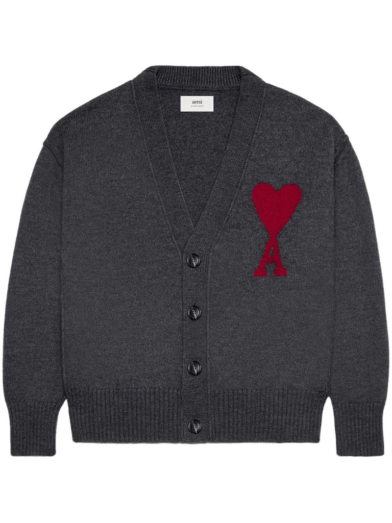 Cardigan Gris Ami de Coeur En Laine