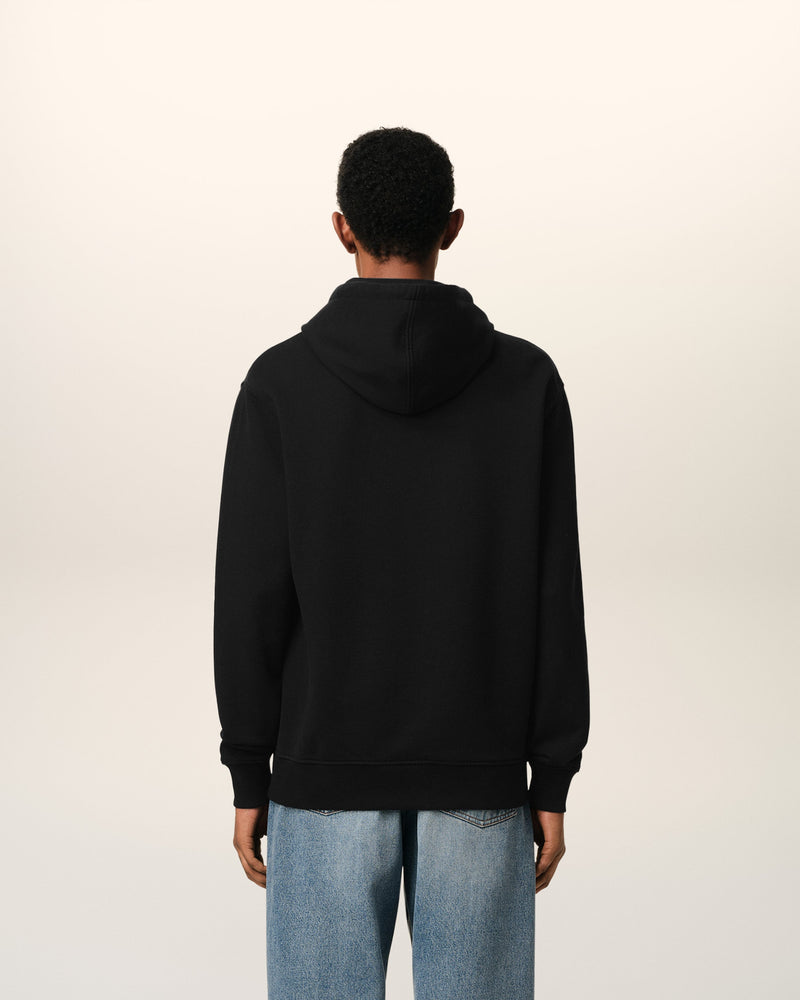 Hoodie Noir Ami de Coeur En Coton