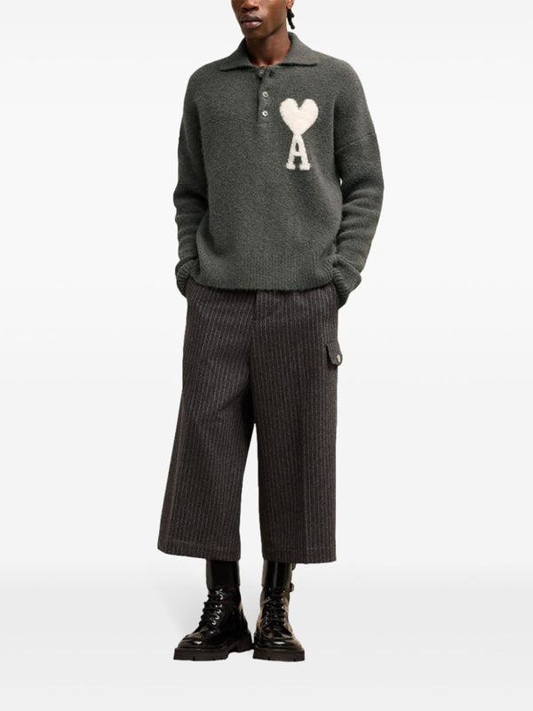 Polo Gris Ami de Coeur En Laine