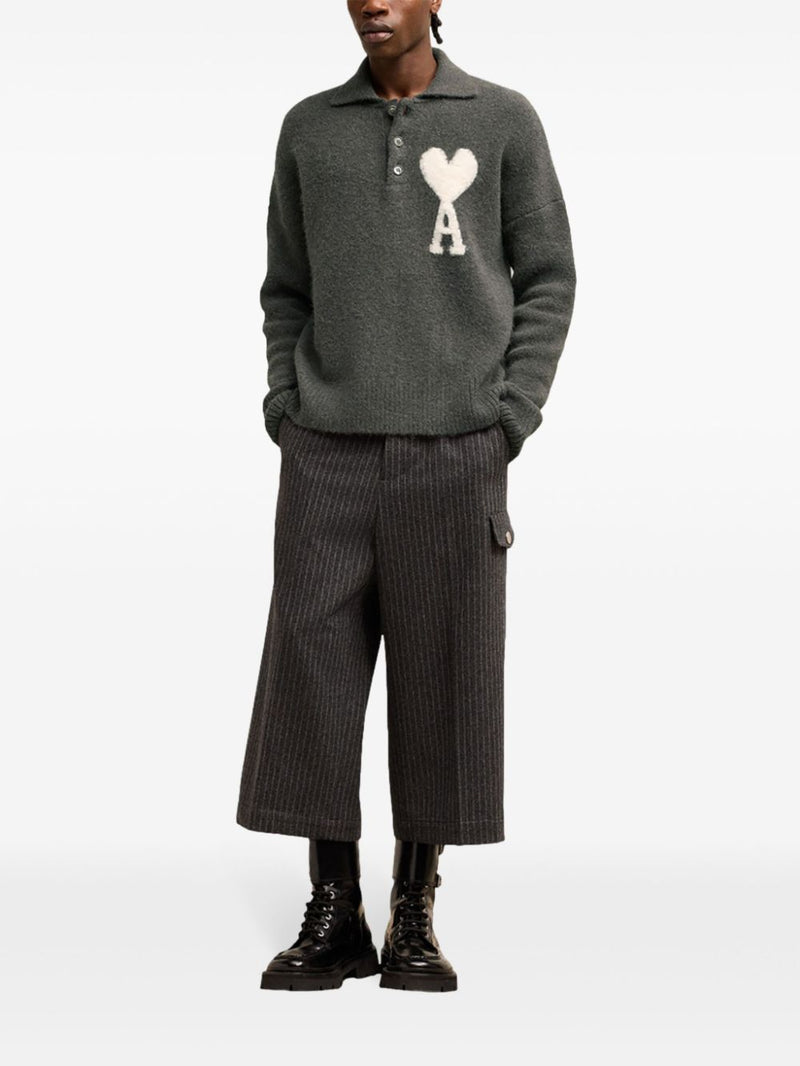 Polo Gris Ami de Coeur En Laine