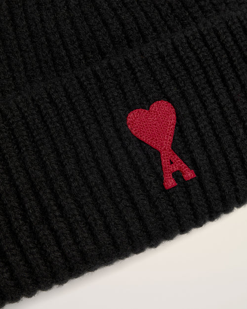 Bonnet Noir Ami de Coeur En Laine