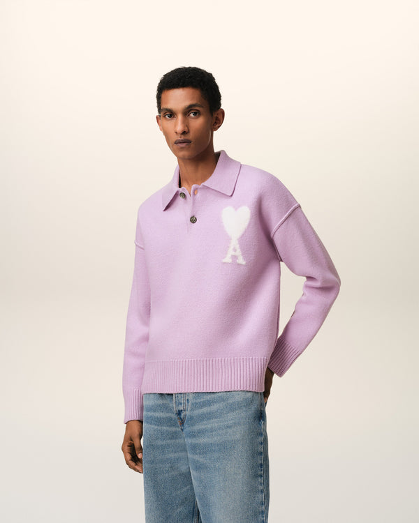 Polo Violet Ami de Coeur En Laine