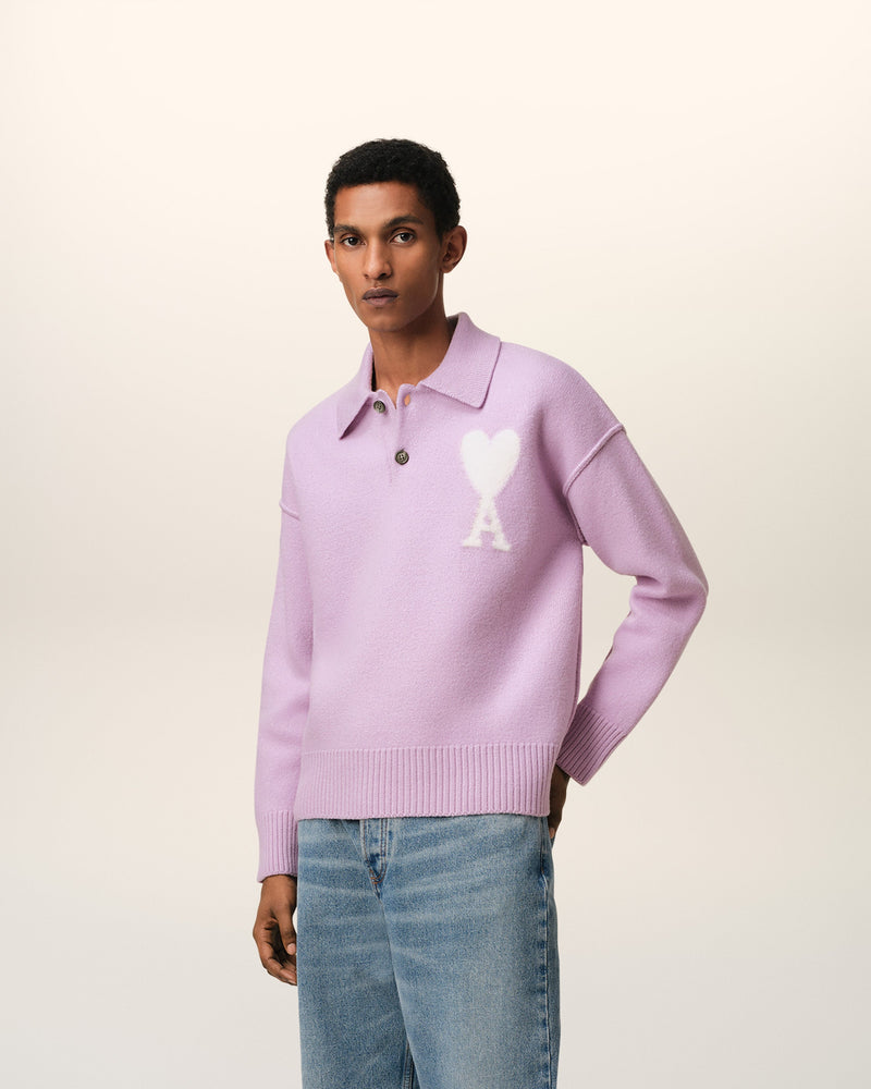 Polo Violet Ami de Coeur En Laine