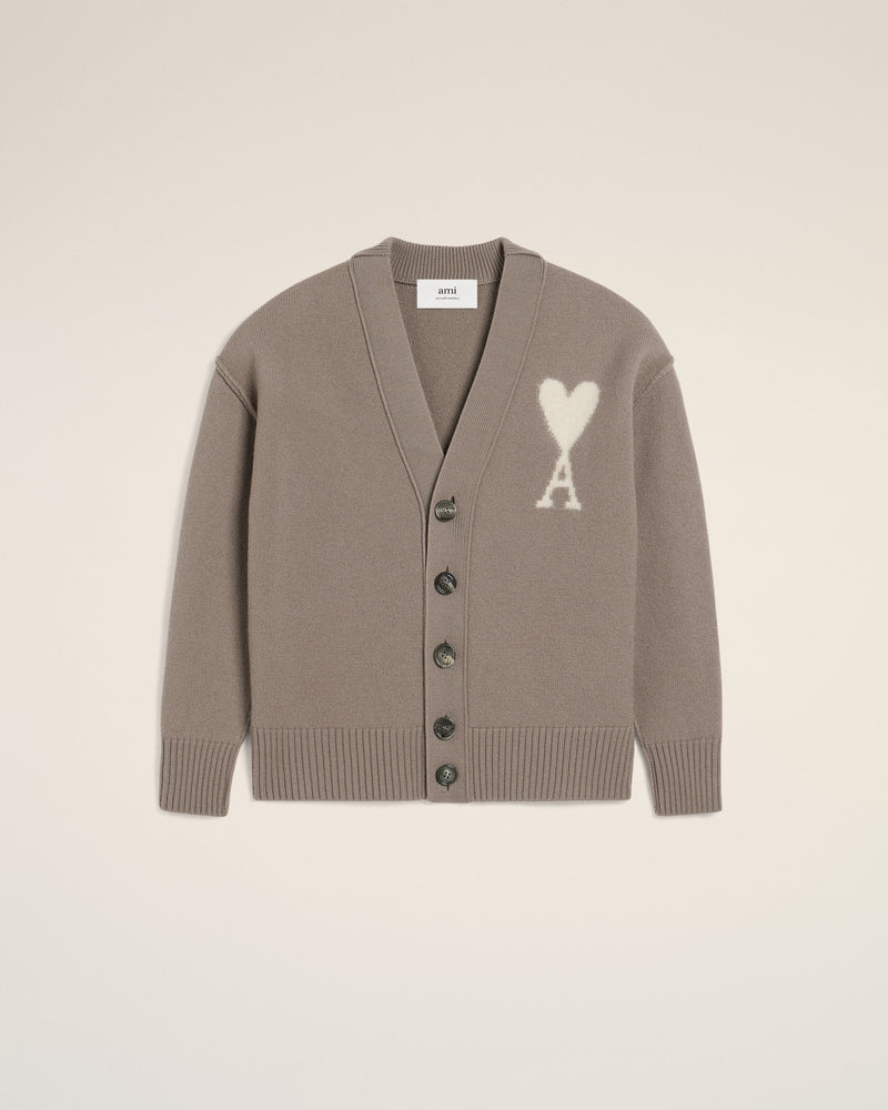 Cardigan Taupe Ami de Coeur En Laine