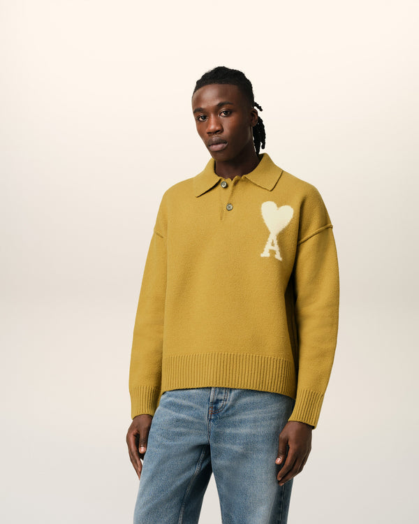 Polo Moutarde Ami de Coeur En Laine