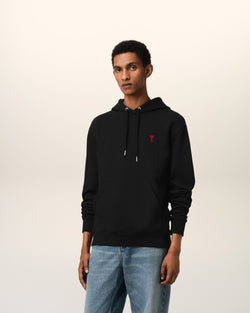 Hoodie Noir Ami de Coeur En Coton