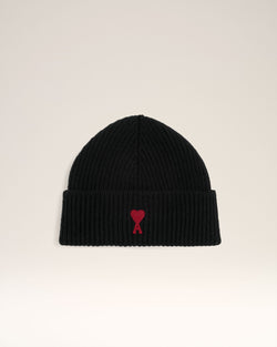 Bonnet Noir Ami de Coeur En Laine