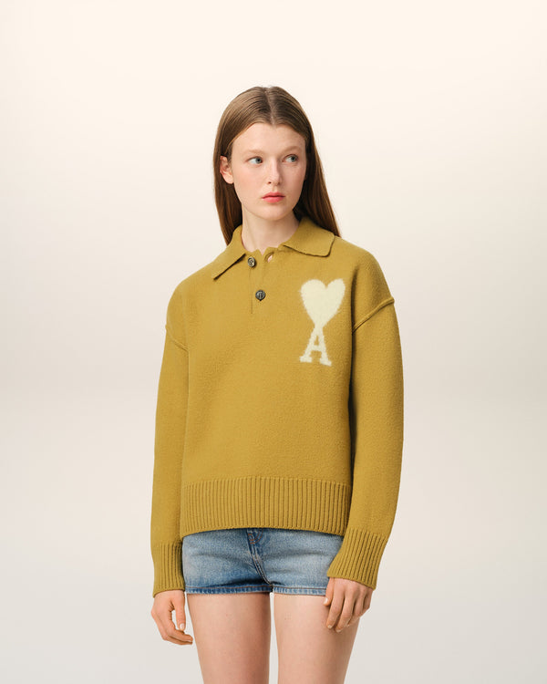 Polo Moutarde Ami de Coeur En Laine