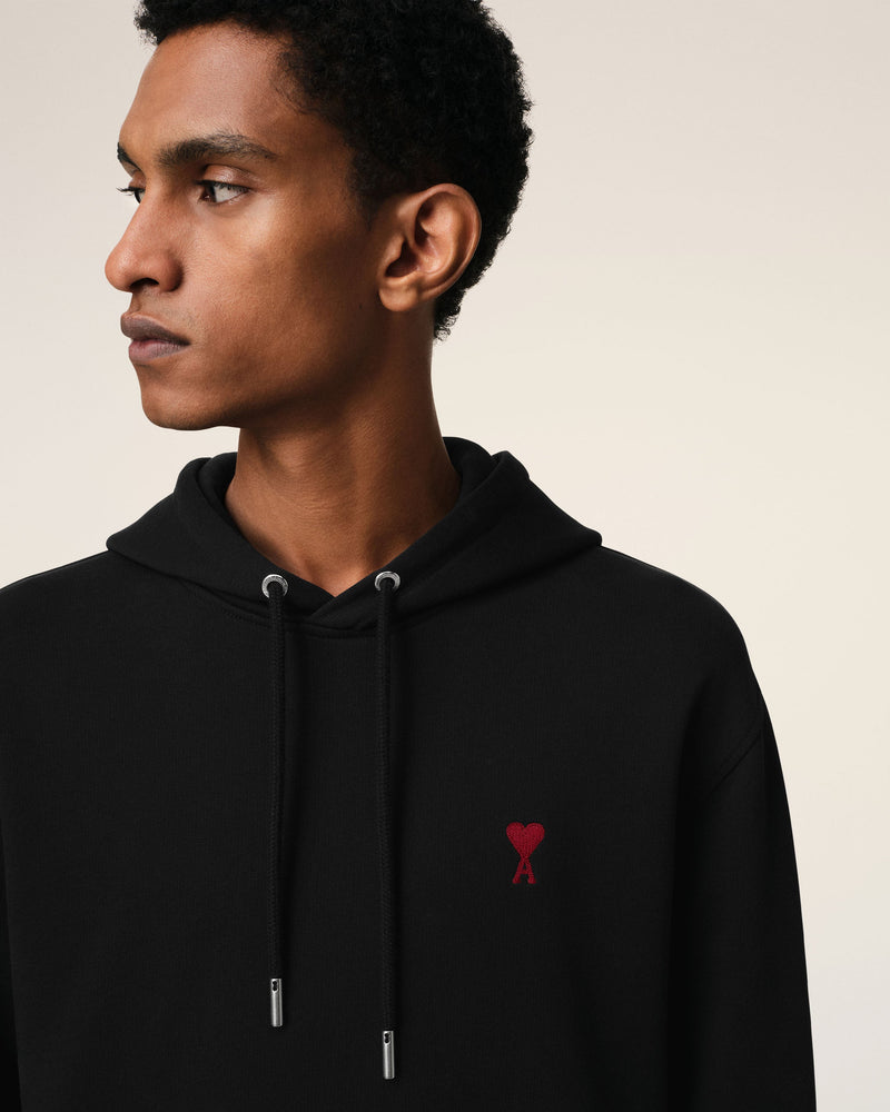 Hoodie Noir Ami de Coeur En Coton