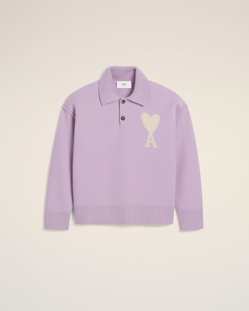 Polo Violet Ami de Coeur En Laine