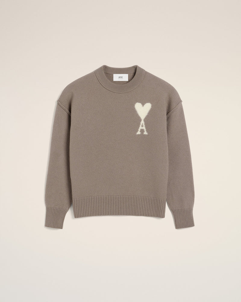 Pull Taupe Ami de Coeur En Laine