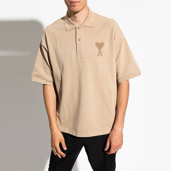 Polo Beige Manche Courte Ami de Coeur