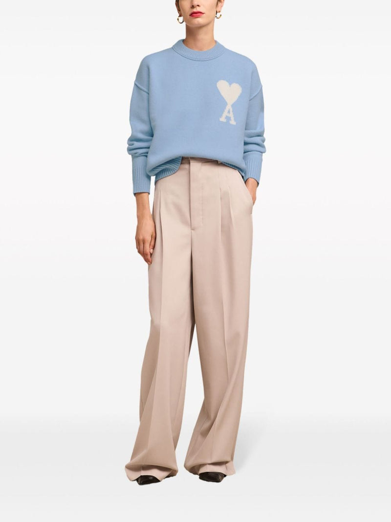 Pull Bleu Clair Ami de Coeur En Laine