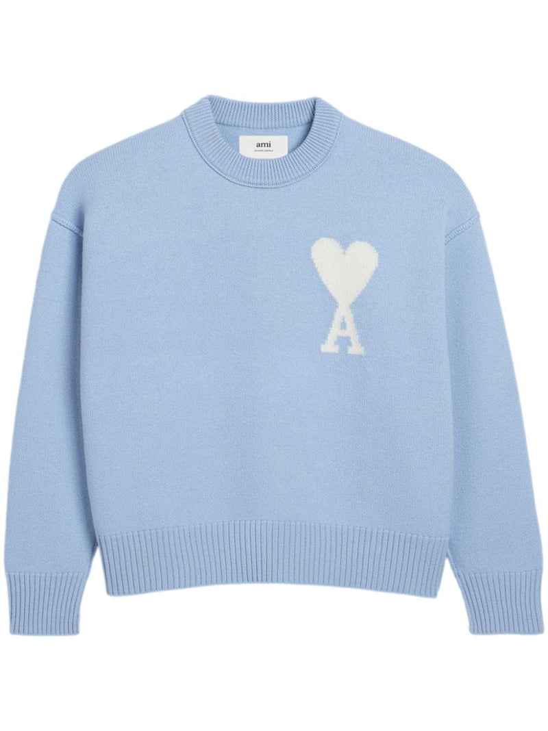 Pull Bleu Clair Ami de Coeur En Laine