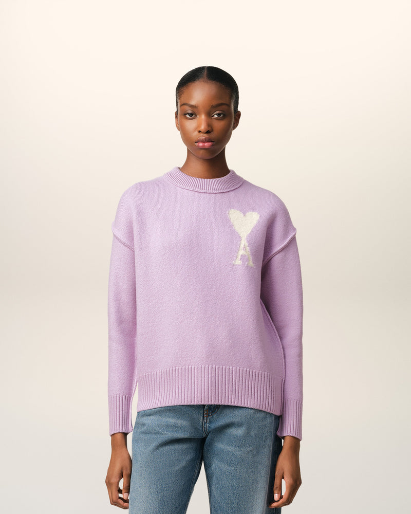 Pull Violet Ami de Coeur En Laine