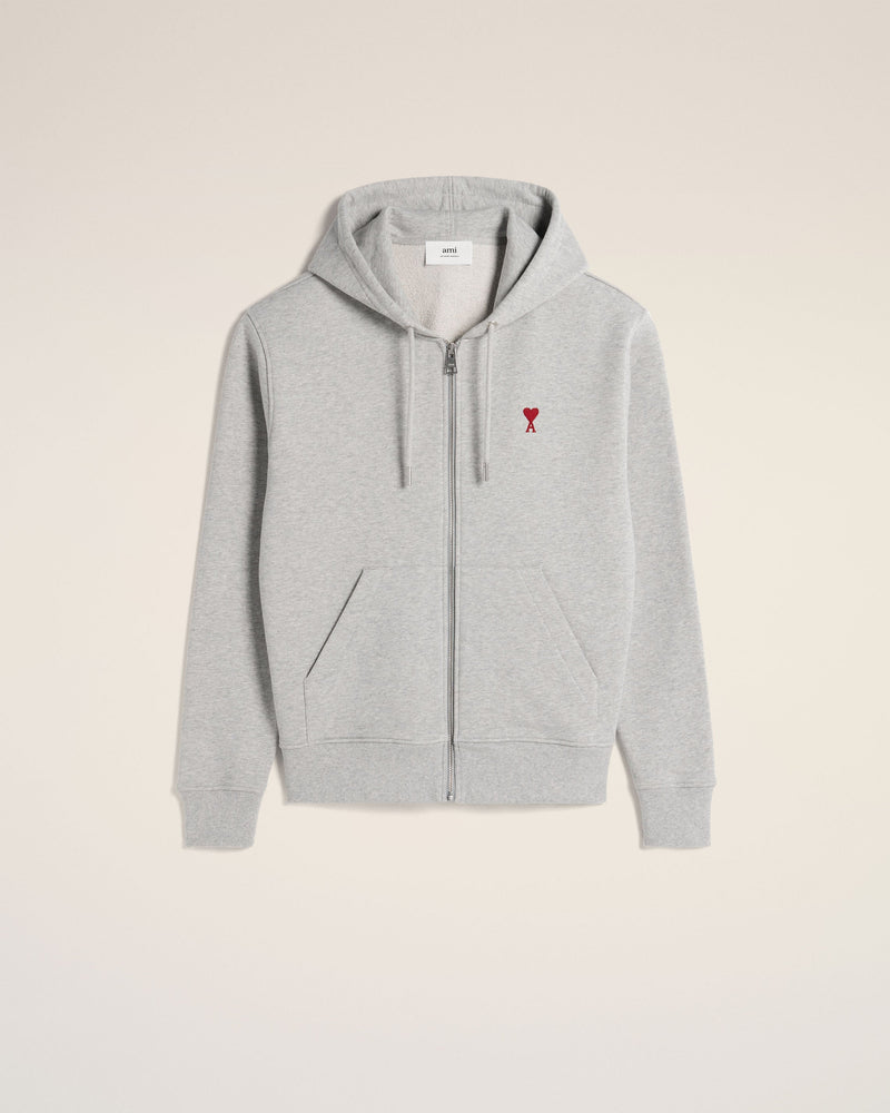 Hoodie Gris Zippé Ami de Coeur En Coton