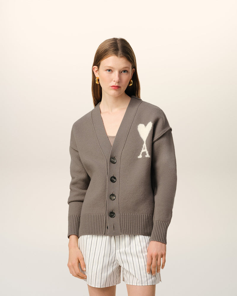 Cardigan Taupe Ami de Coeur En Laine