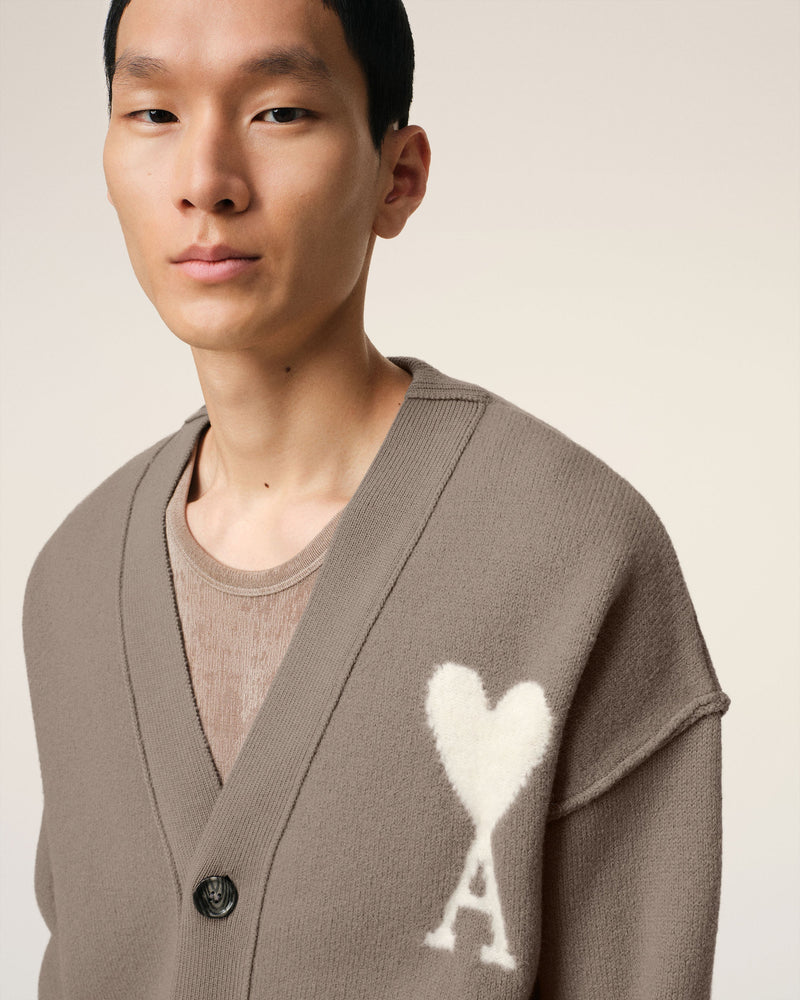 Cardigan Taupe Ami de Coeur En Laine