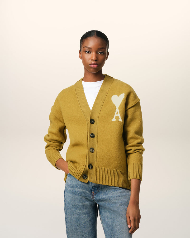 Cardigan Moutarde Ami de Coeur En Laine